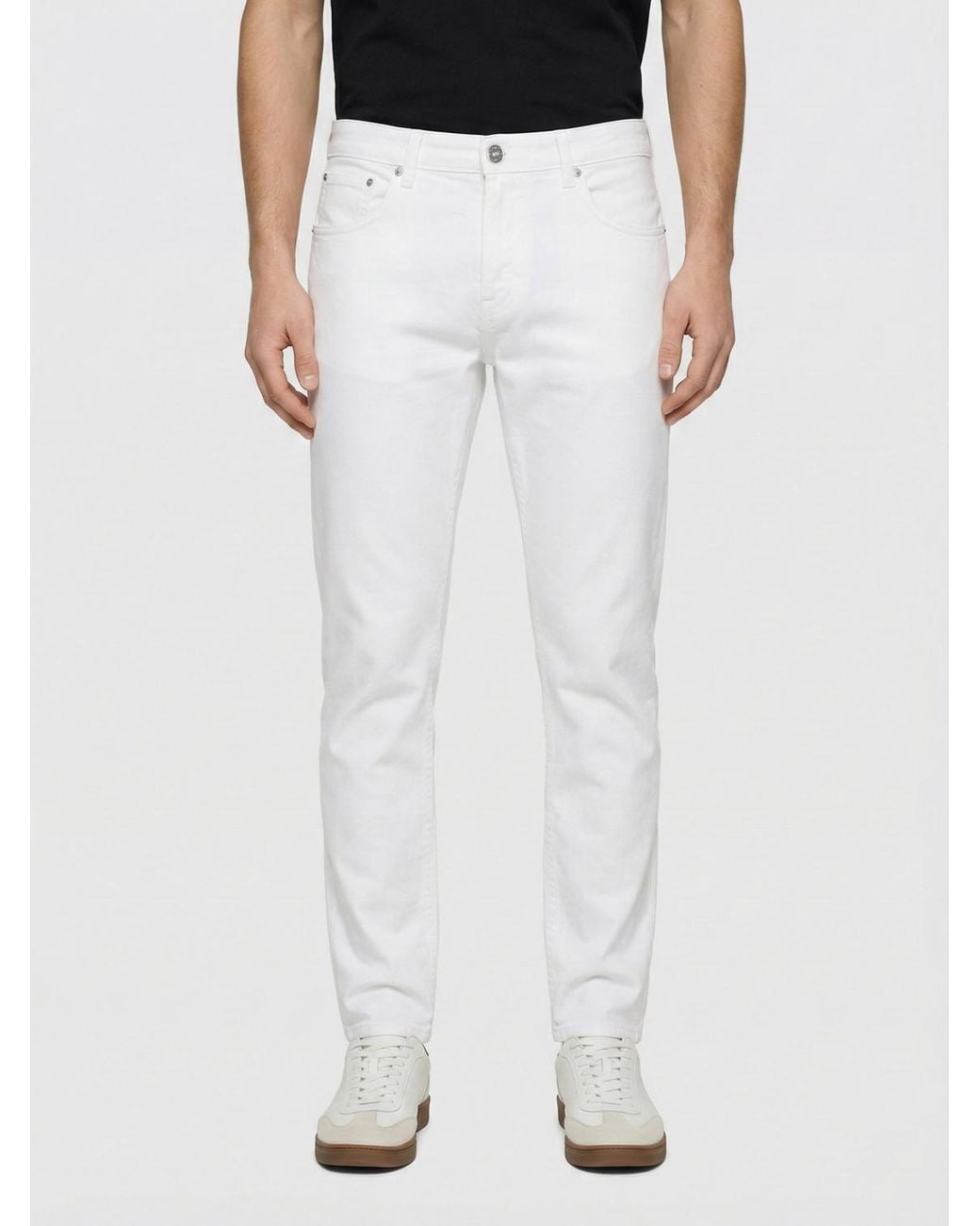 Dondup White Slim Fit Pants for men