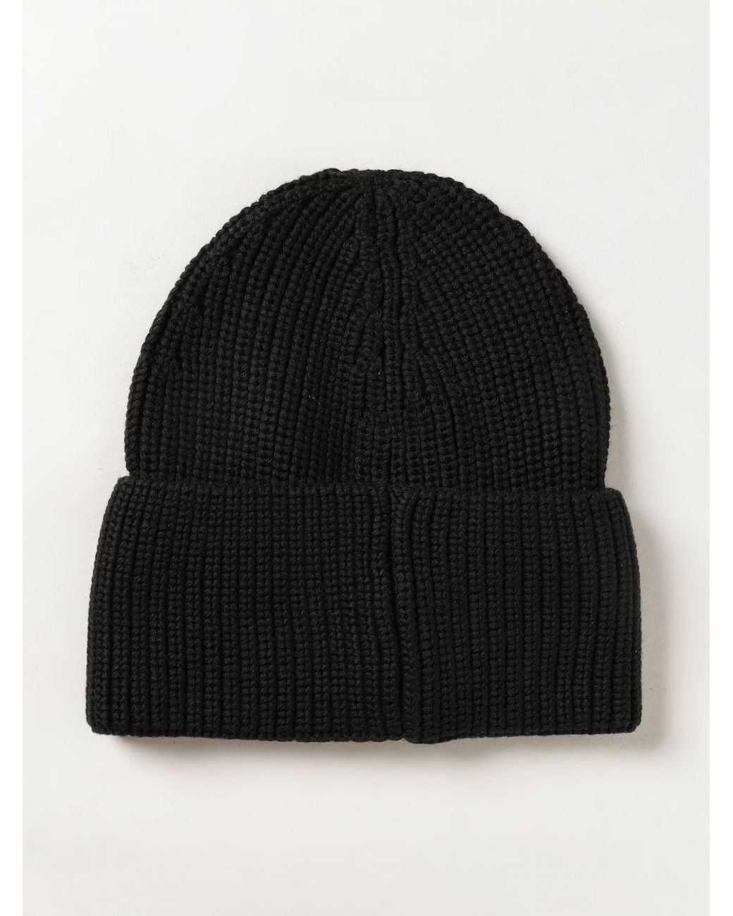 Gorro Beanie Acanalado De Poliéster Con Logotipo Bordado Palm Angels de hombre de color Black