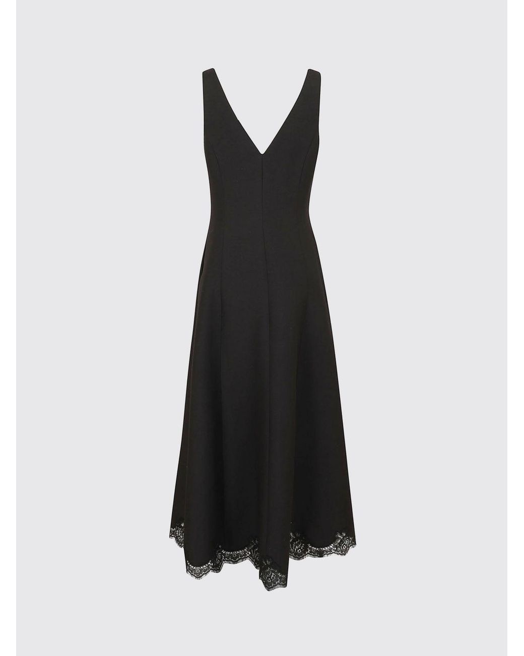 Valentino Garavani Blue Off-The-Shoulder Wool And Silk Flared Midi Dress