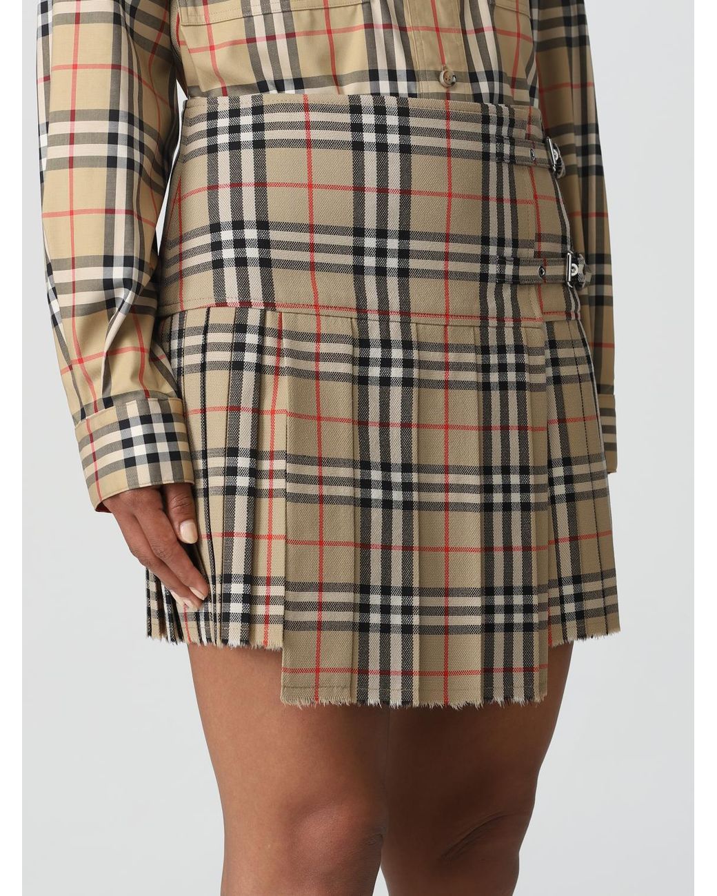 Burberry Natural Wool Skirt