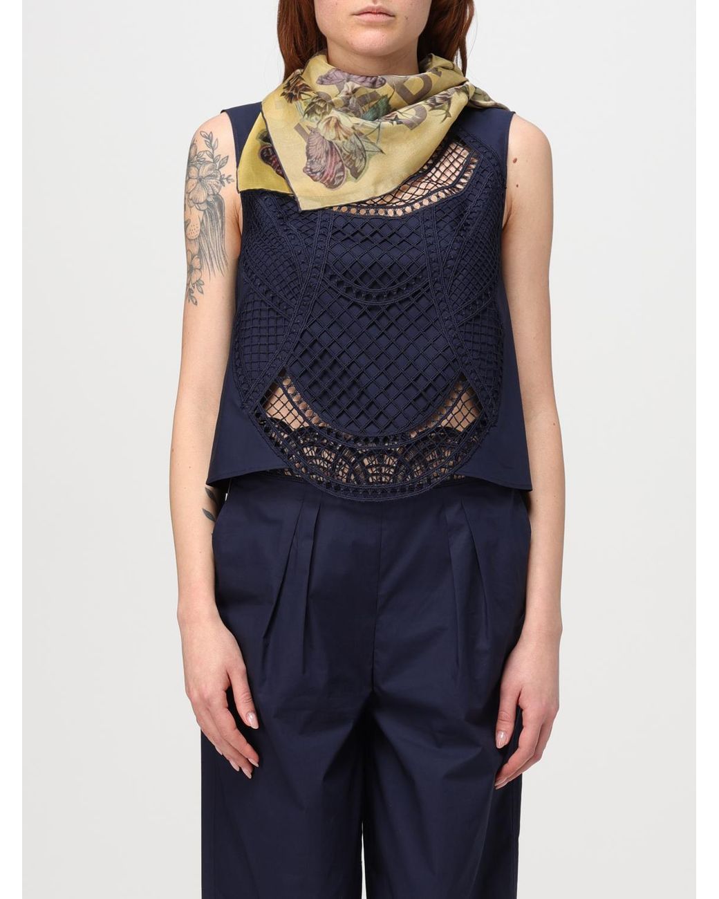 Foulard di Alberta Ferretti in Metallic