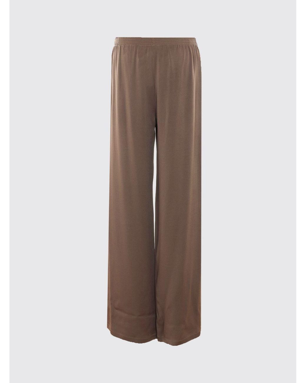 Fabiana Filippi Brown High-Waisted Wide-Leg Palazzo Trousers With Elastic Waistband