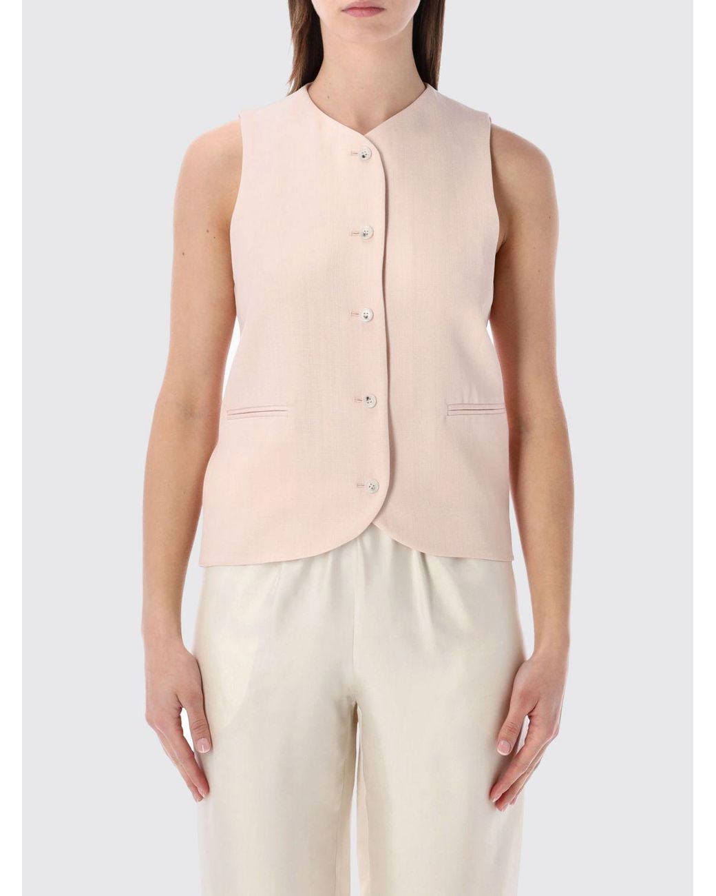 Loulou de Saison Natural Virgin Wool And Viscose Vest