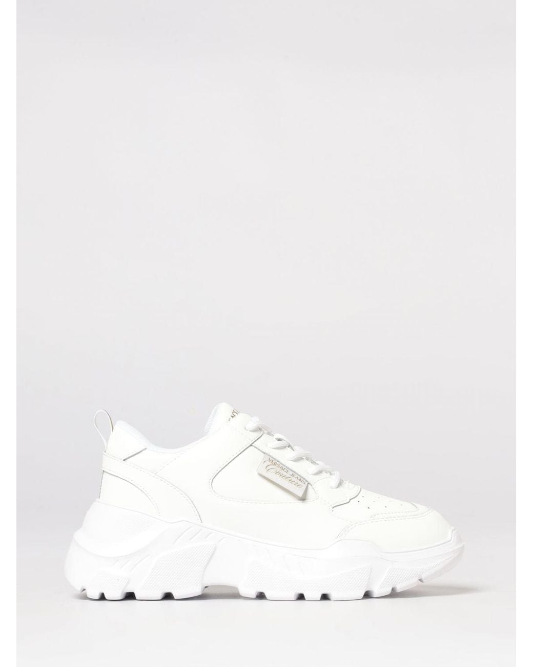 Versace Jeans Couture White Leather Sneakers