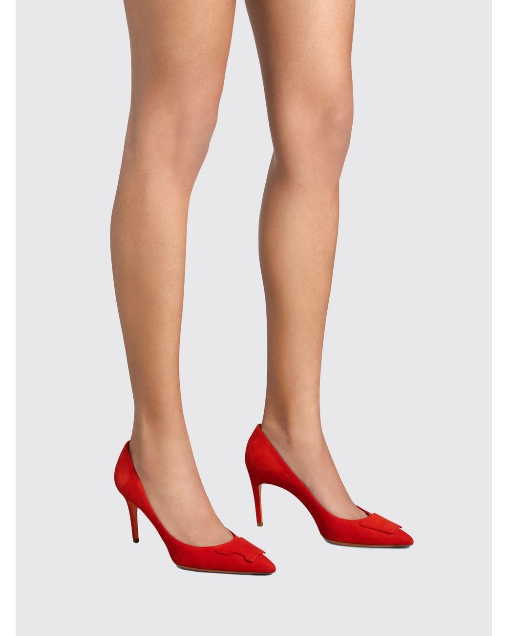 Santoni Red Court Shoes