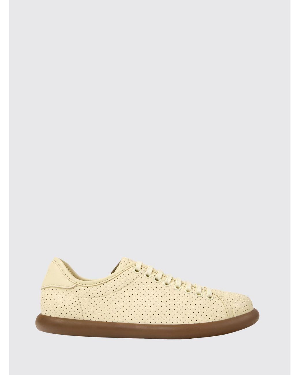 Camper Natural Pelotas Soller Perforated Leather Sneakers