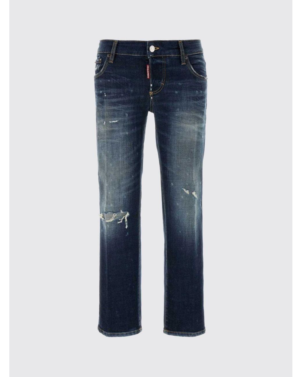 DSquared² Blue Jenna Mid-Rise Skinny-Fit Jeans