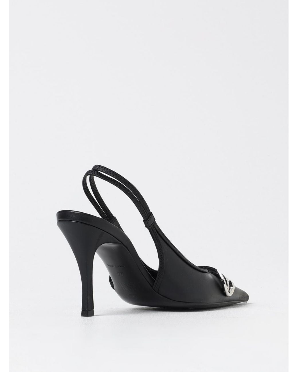 DIESEL White D-Venus Slingbacks Aus Leder