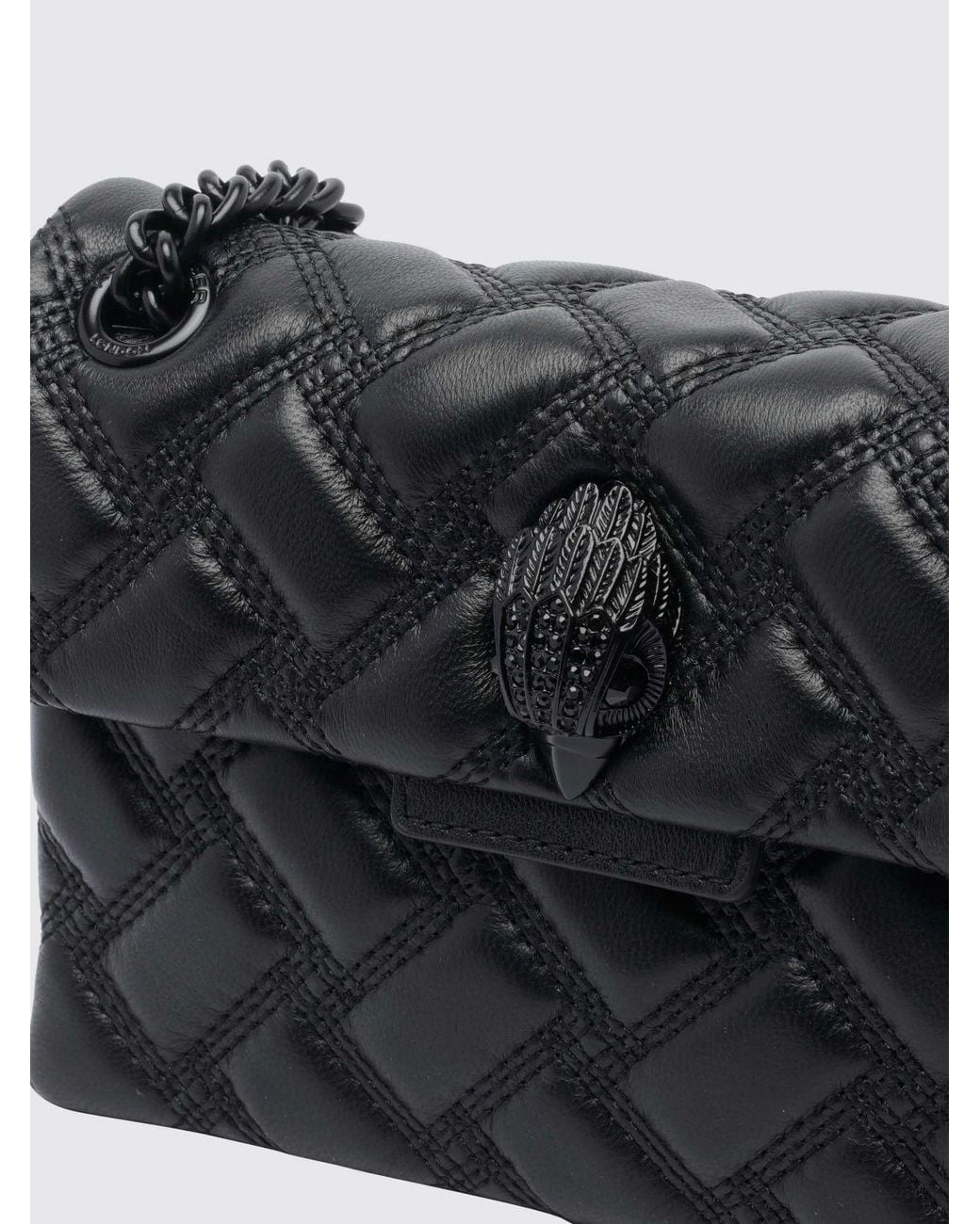 Kurt Geiger Black Kensington Leather Mini Crossbody Bag With Logo