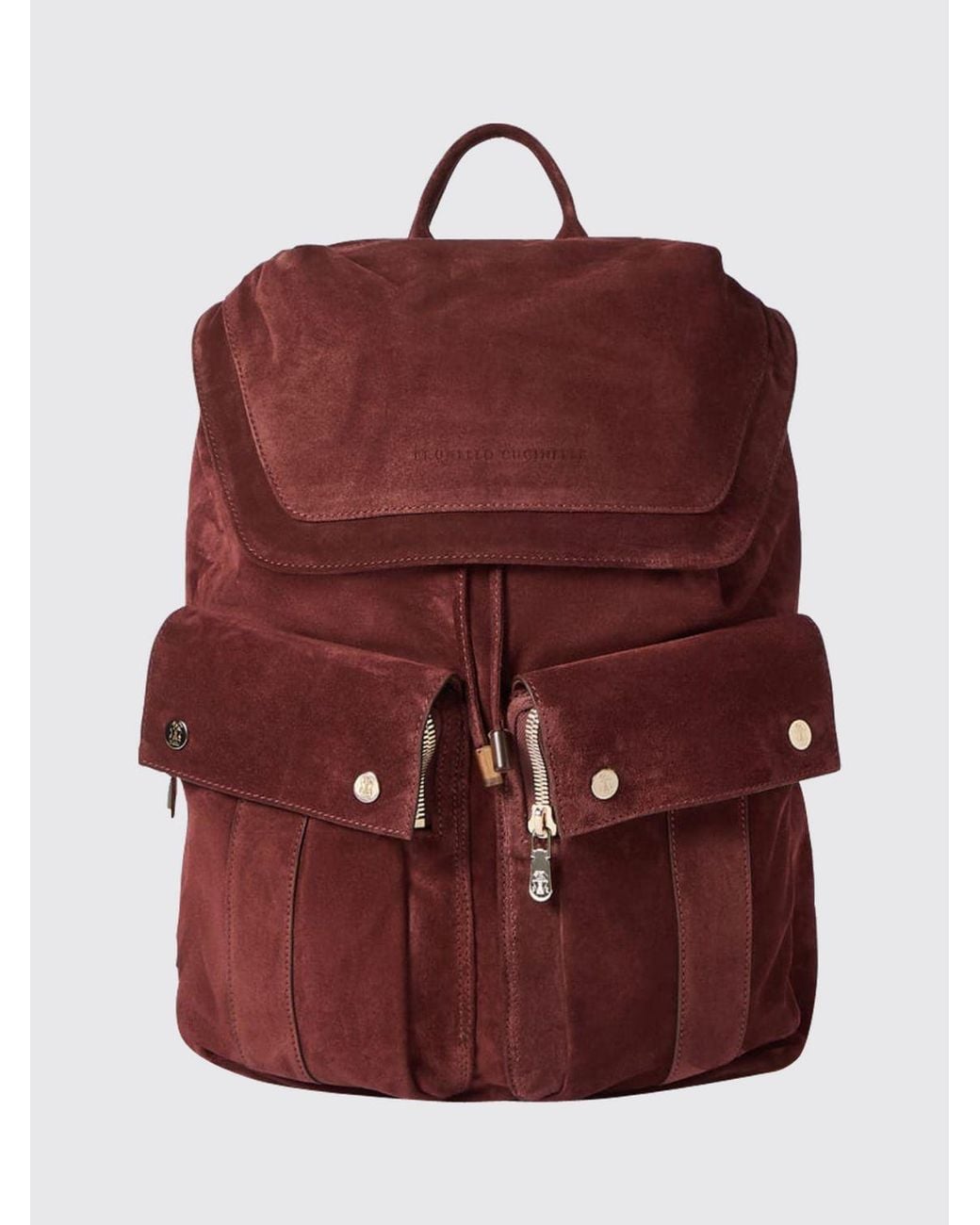Brunello Cucinelli Red Backpack for men