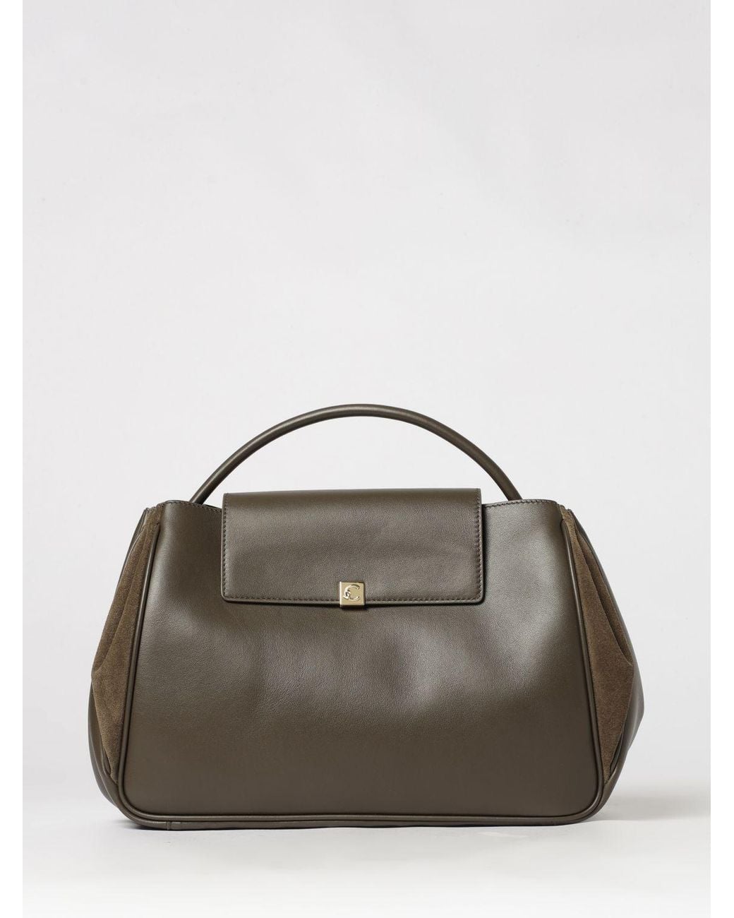 Coccinelle Multicolor Pansy Suede And Leather Handbag With Removable Shoulder Strap
