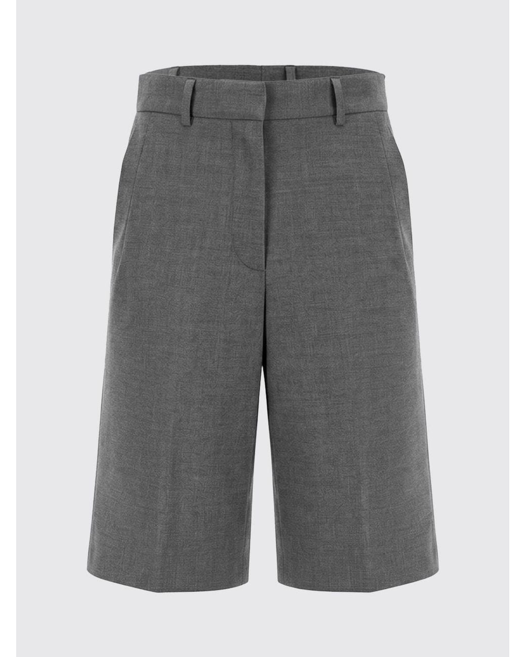 MM6 by Maison Margiela Gray High-Waisted Knee-Length Tailored Shorts
