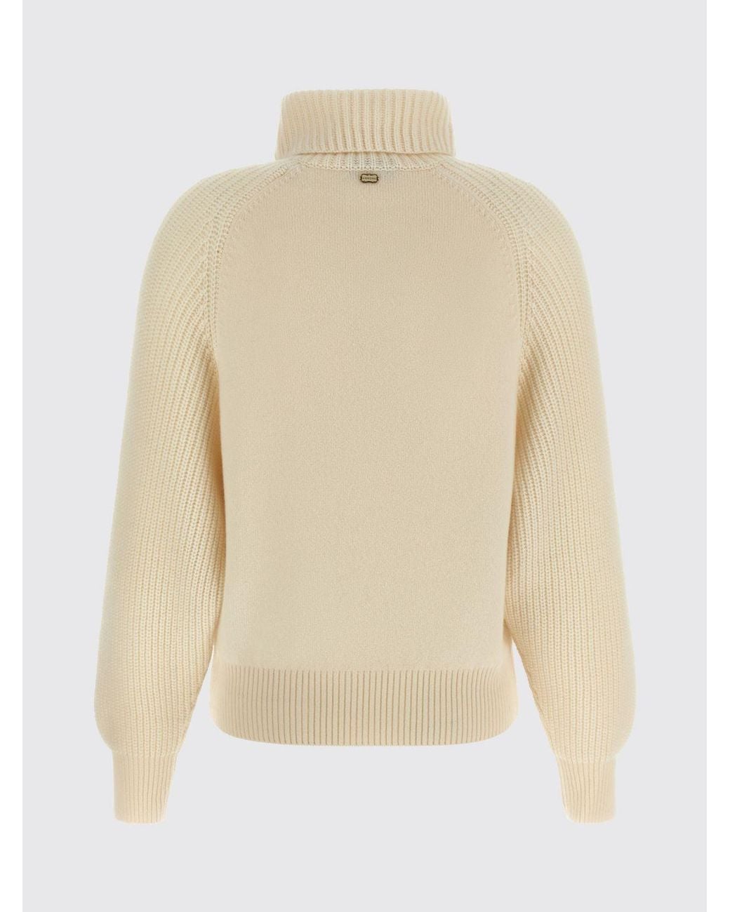 Agnona Natural Long-Sleeved Dropped-Shoulder Turtleneck Jumper