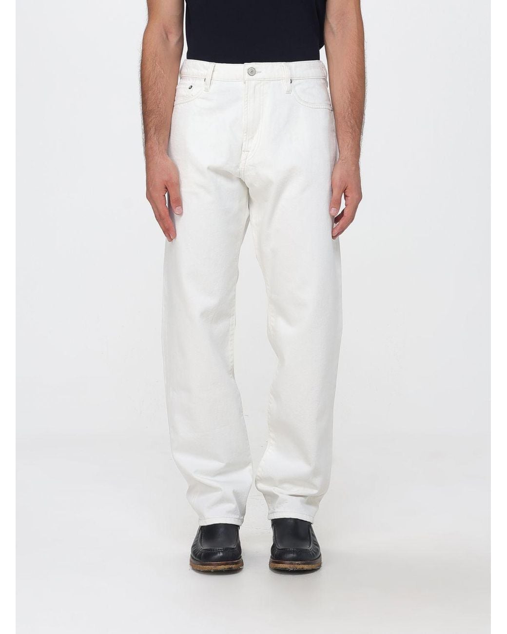 Paul Smith White Tapered Fit Five-Pocket Jeans for men