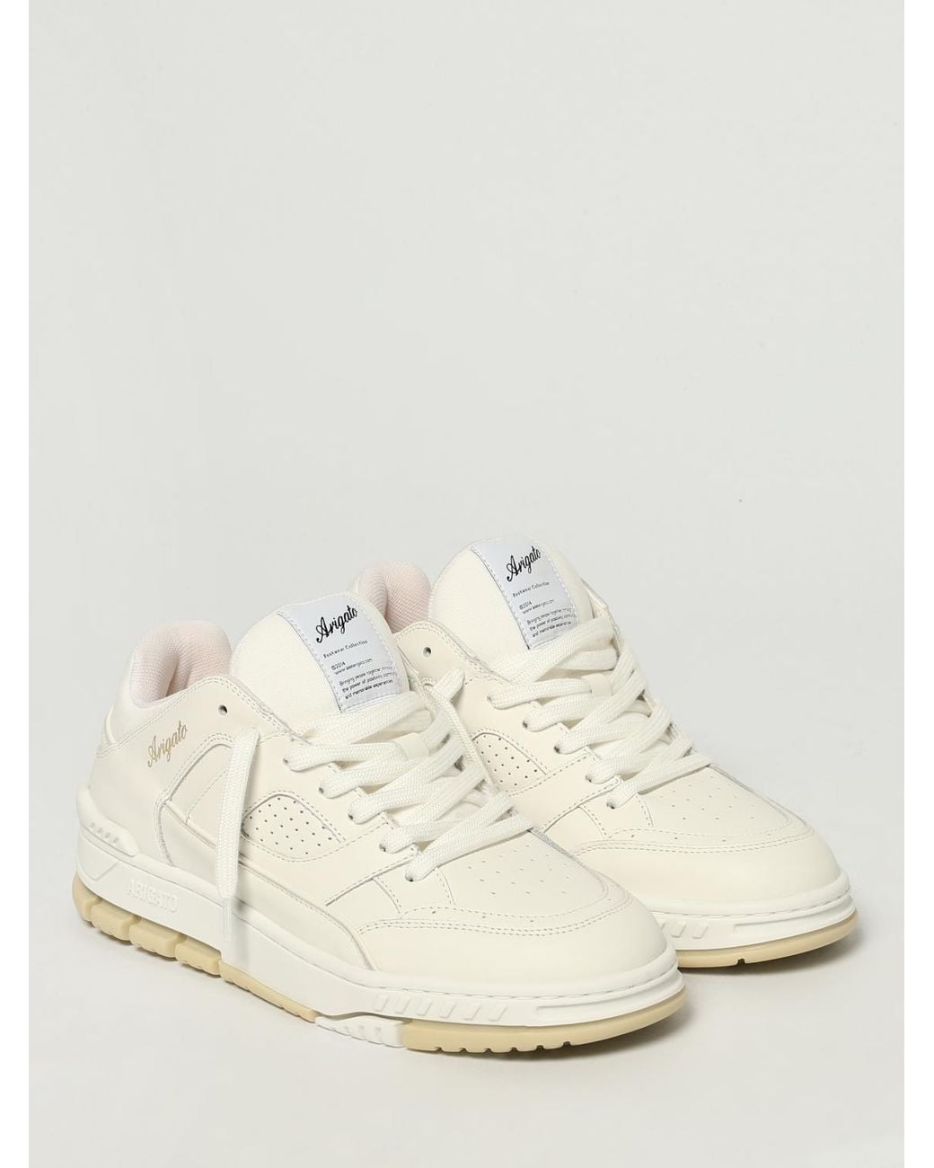 Axel Arigato Natural Area Lo Leather And Mesh Sneakers for men