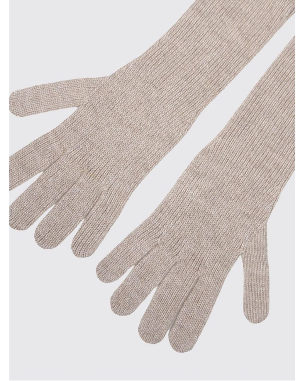 Max Mara White Jock Ribbed Gloves