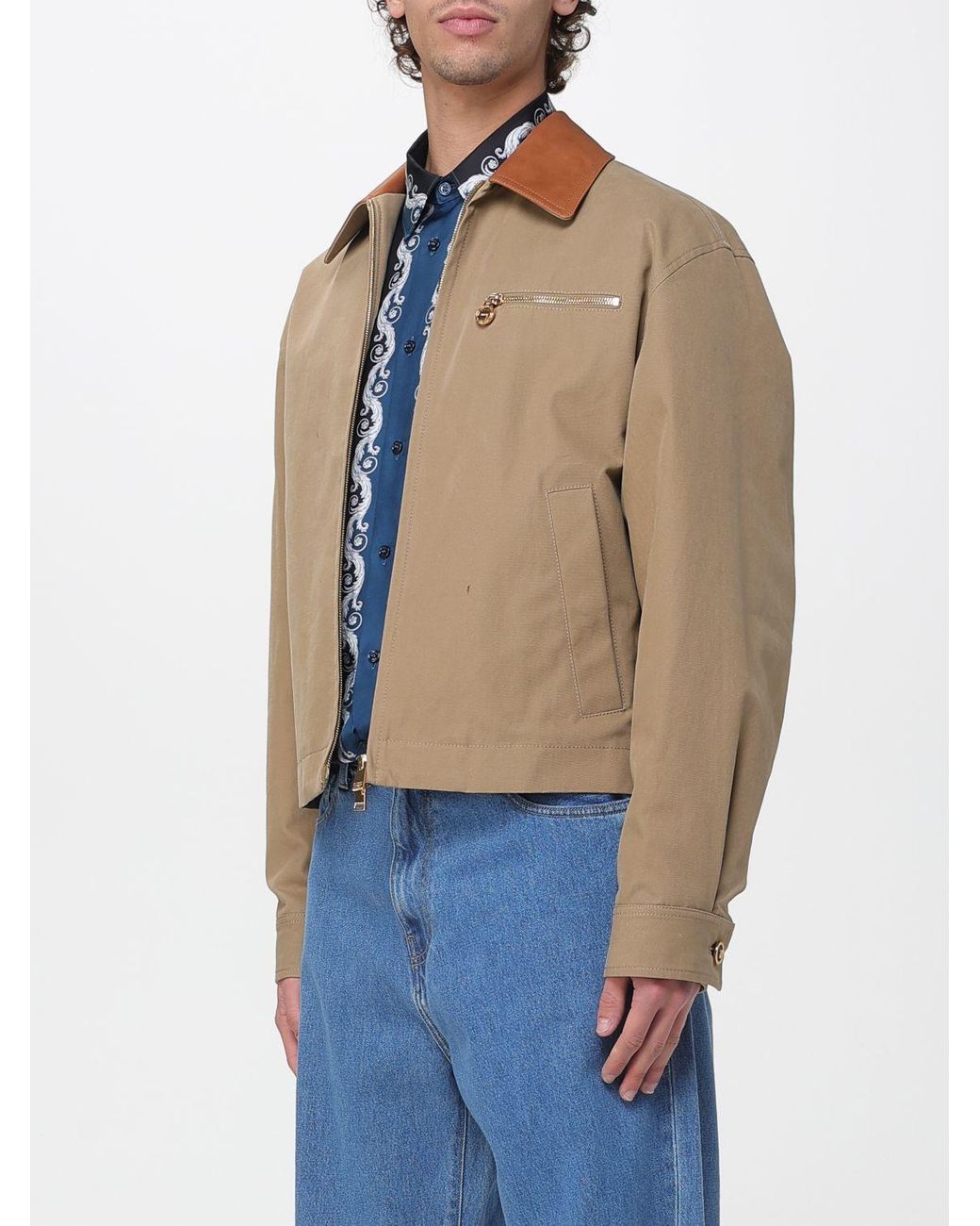 Versace Blue Cotton-Canvas Blouson for men