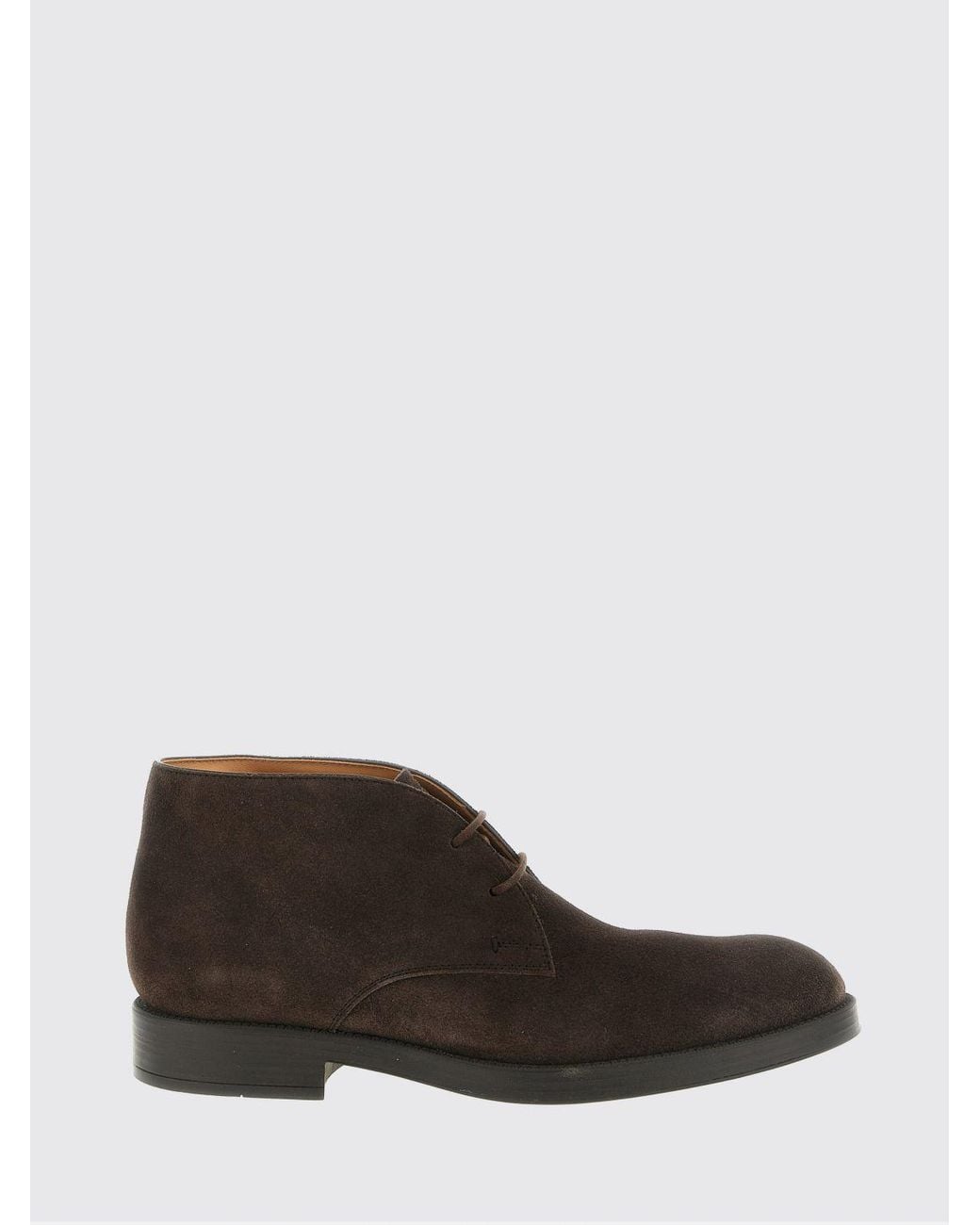 Tod's White Suede Chukka Boots With Embossed T Timeless Logo for men