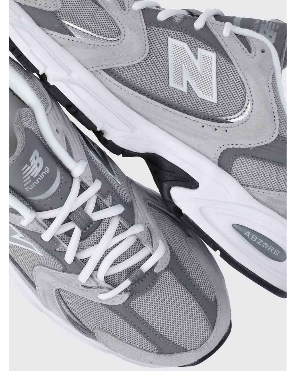 New Balance White 530 Suede And Mesh Low-Top Sneakers With Side Logo for men