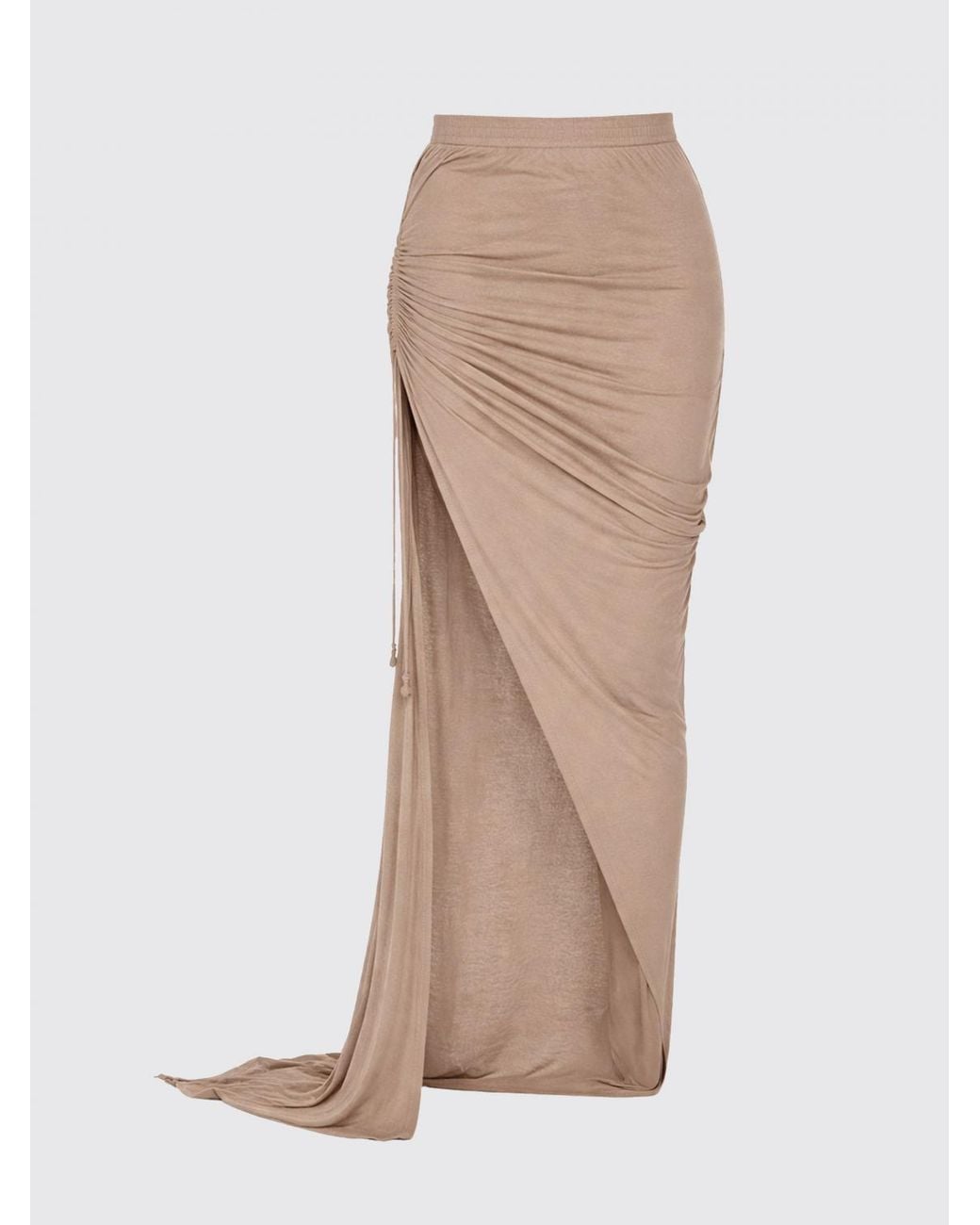 Rick Owens Natural Long Skirt