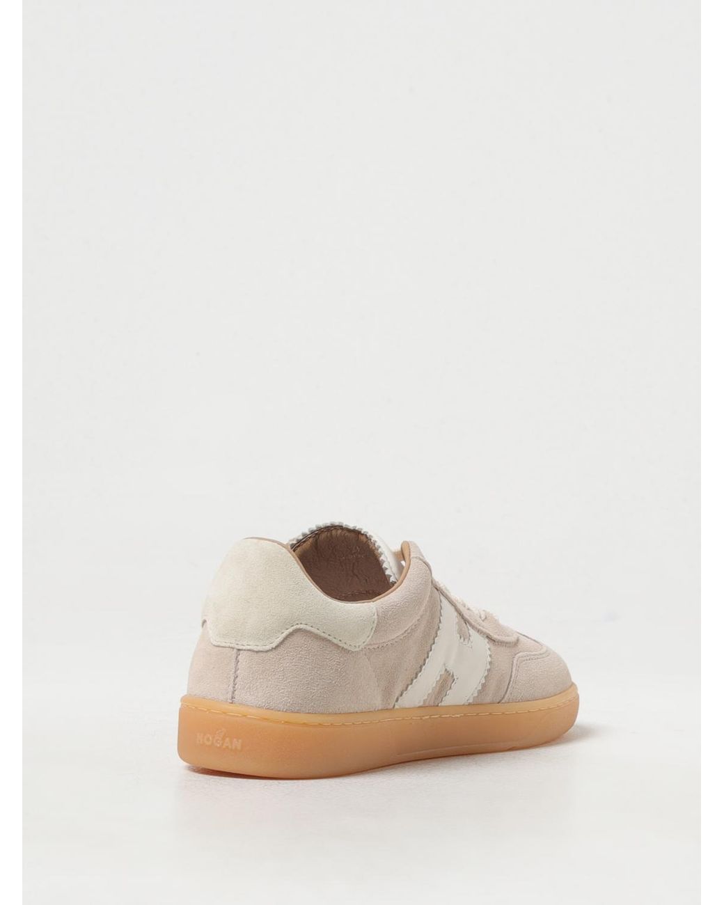 Hogan White Suede Leather Sneakers