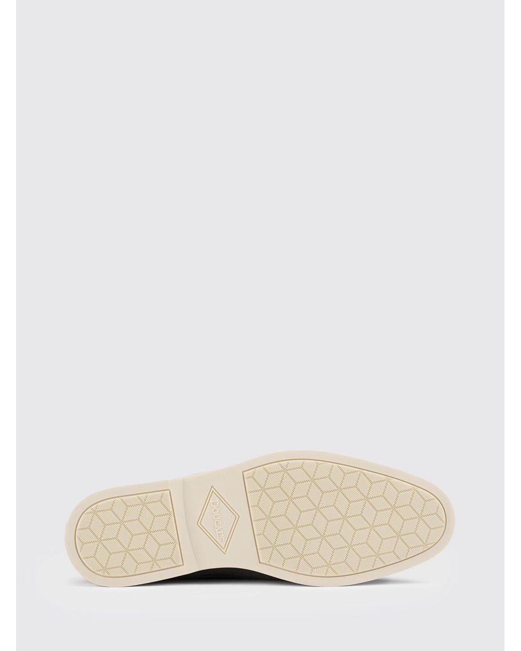Doucal's White Grain Leather Loafer for men