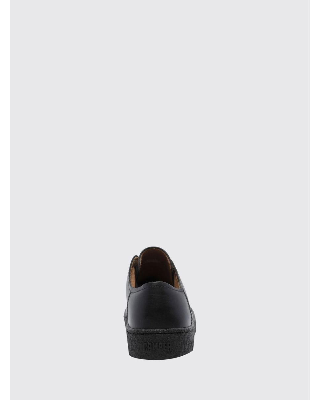 Camper Black Peu Smooth Calf Leather Low-Top Sneakers With Ortholite Insole for men