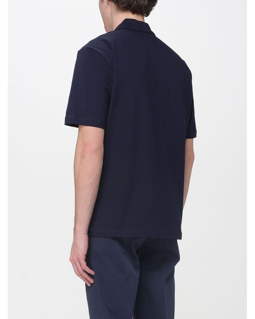 Eleventy Blue Cotton Polo Shirt for men