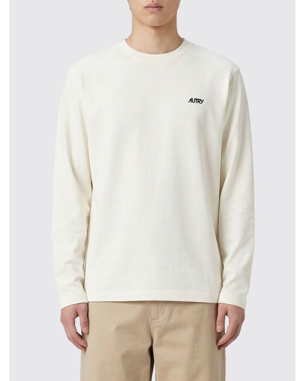 Autry White Cotton T-Shirt With Logo for men