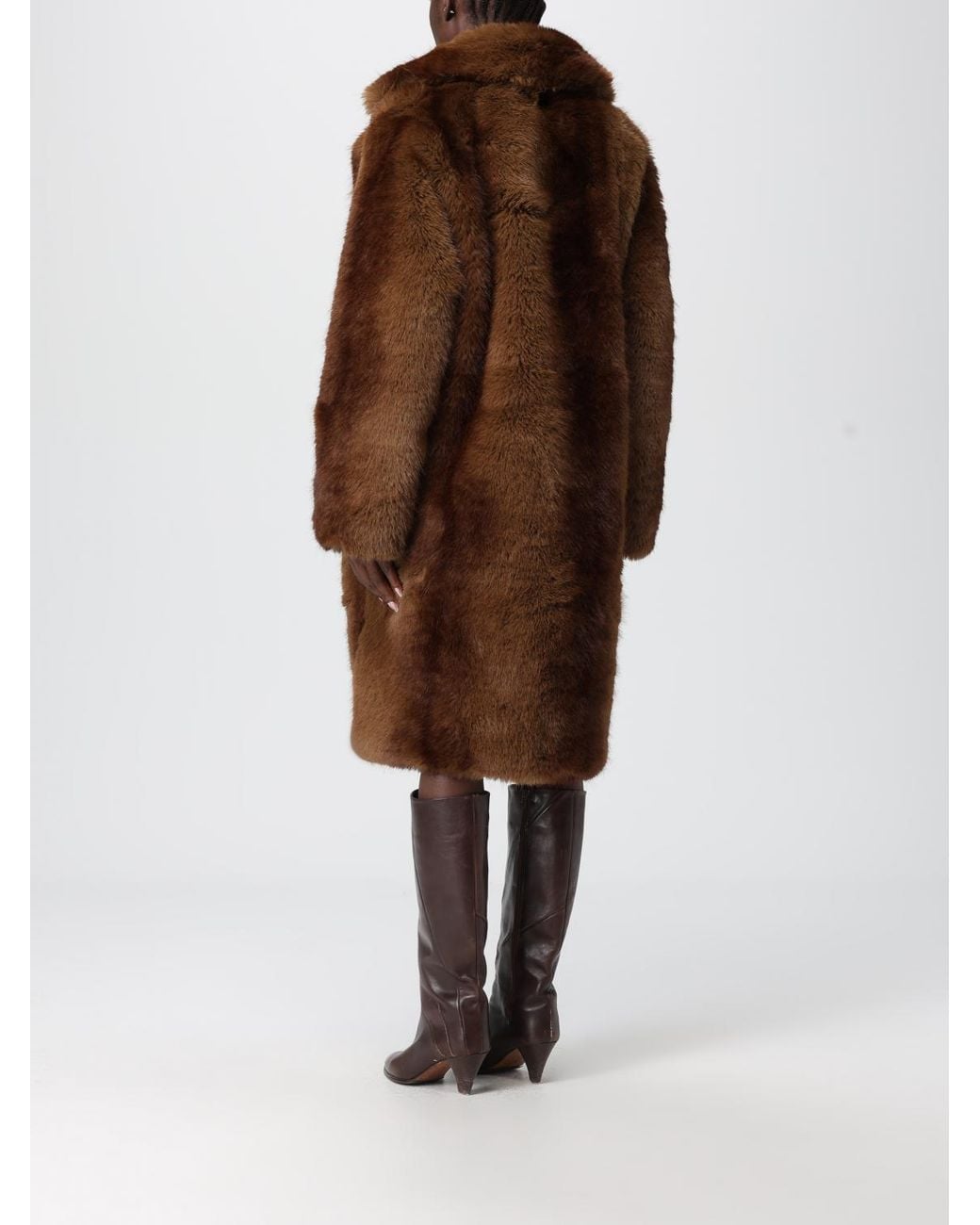 Apparis Brown Fur Coat