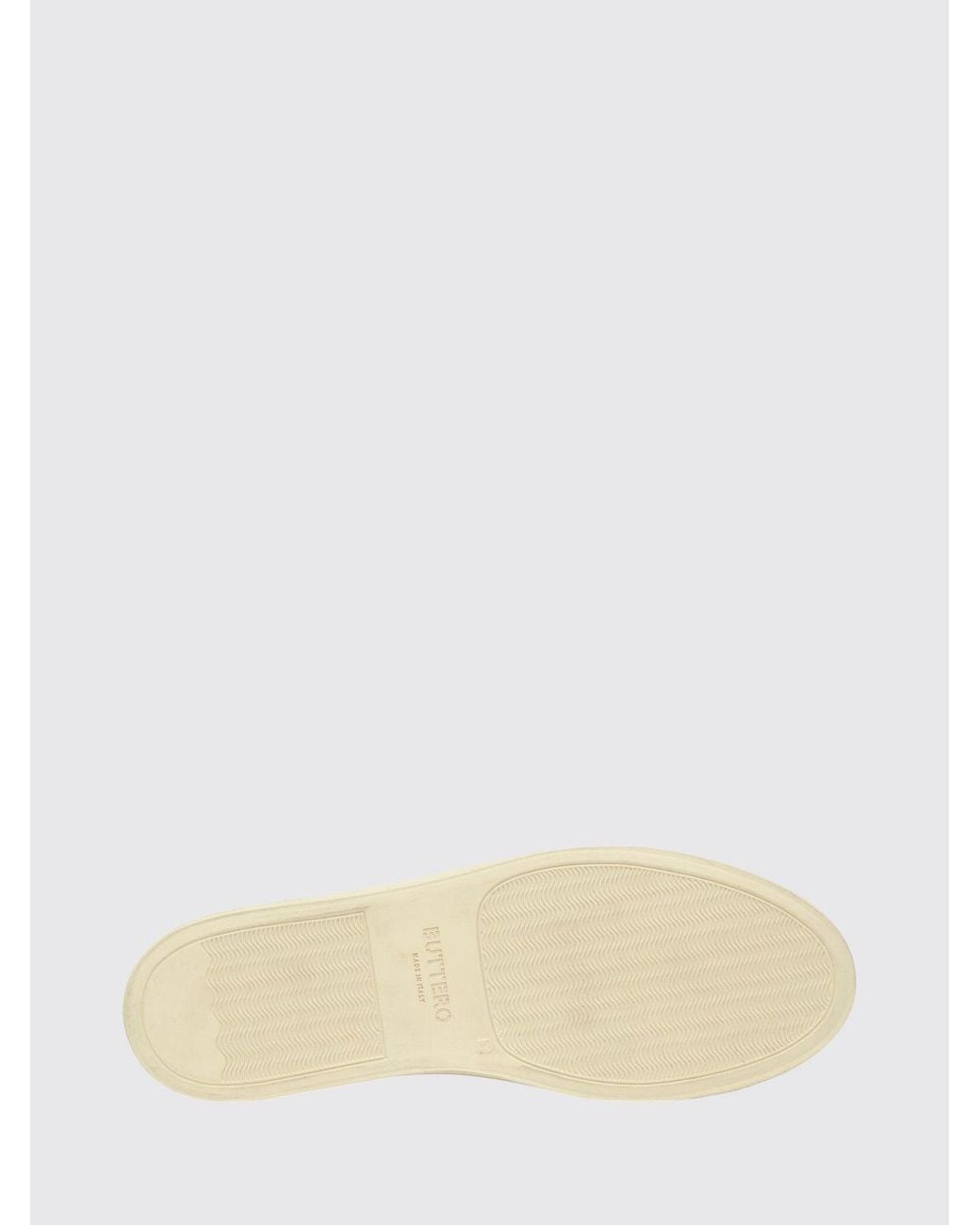 Buttero White Suede Low-Top Sneakers With Embossed Logo And Round Toe