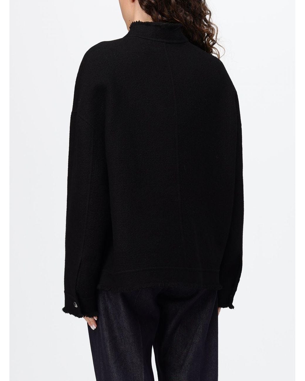 Max Mara Black Single-Breasted Short Coat