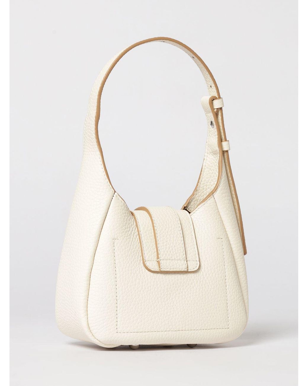 Hogan Natural Grained Calf Leather Shoulder Bag