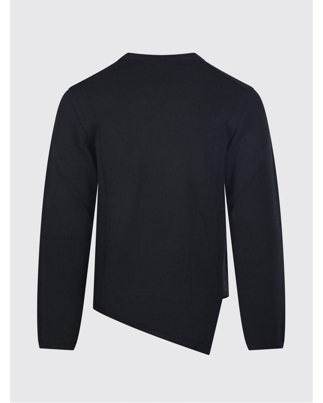 Comme des Garçons Blue Asymmetric Hem Crewneck Jumper for men