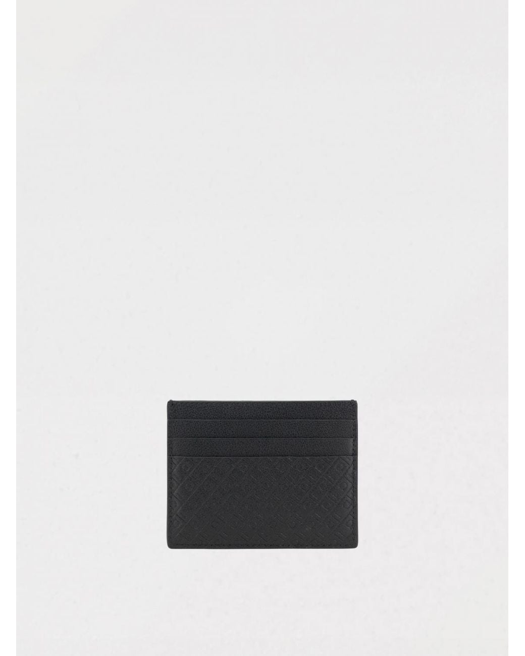 Ferragamo White Gancini Embossed Leather Card Holder for men