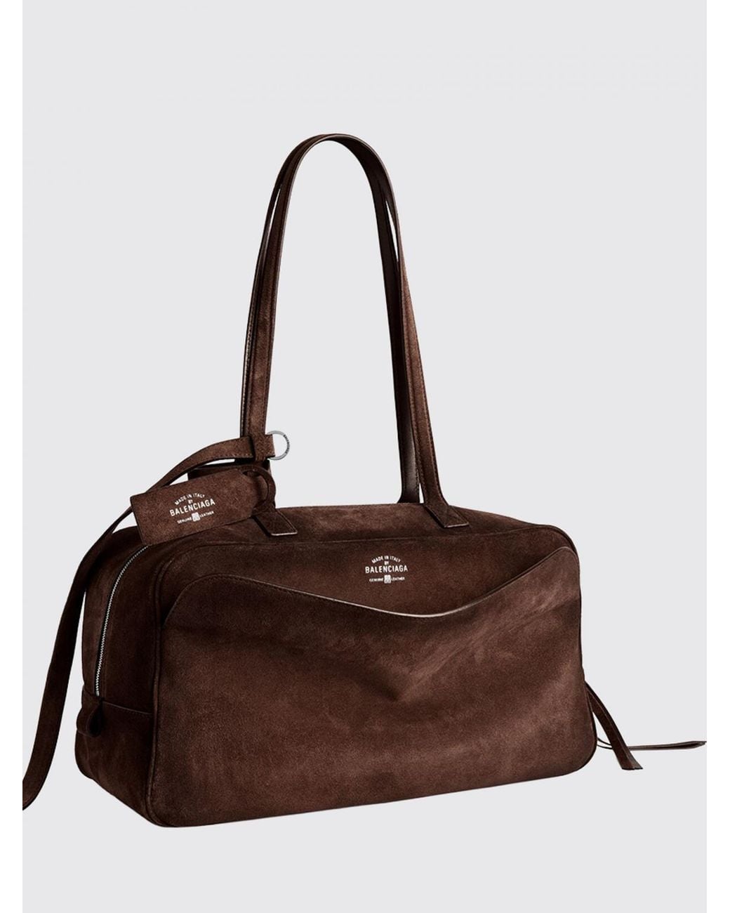 Balenciaga Brown Carrie Bowling Bag Medium