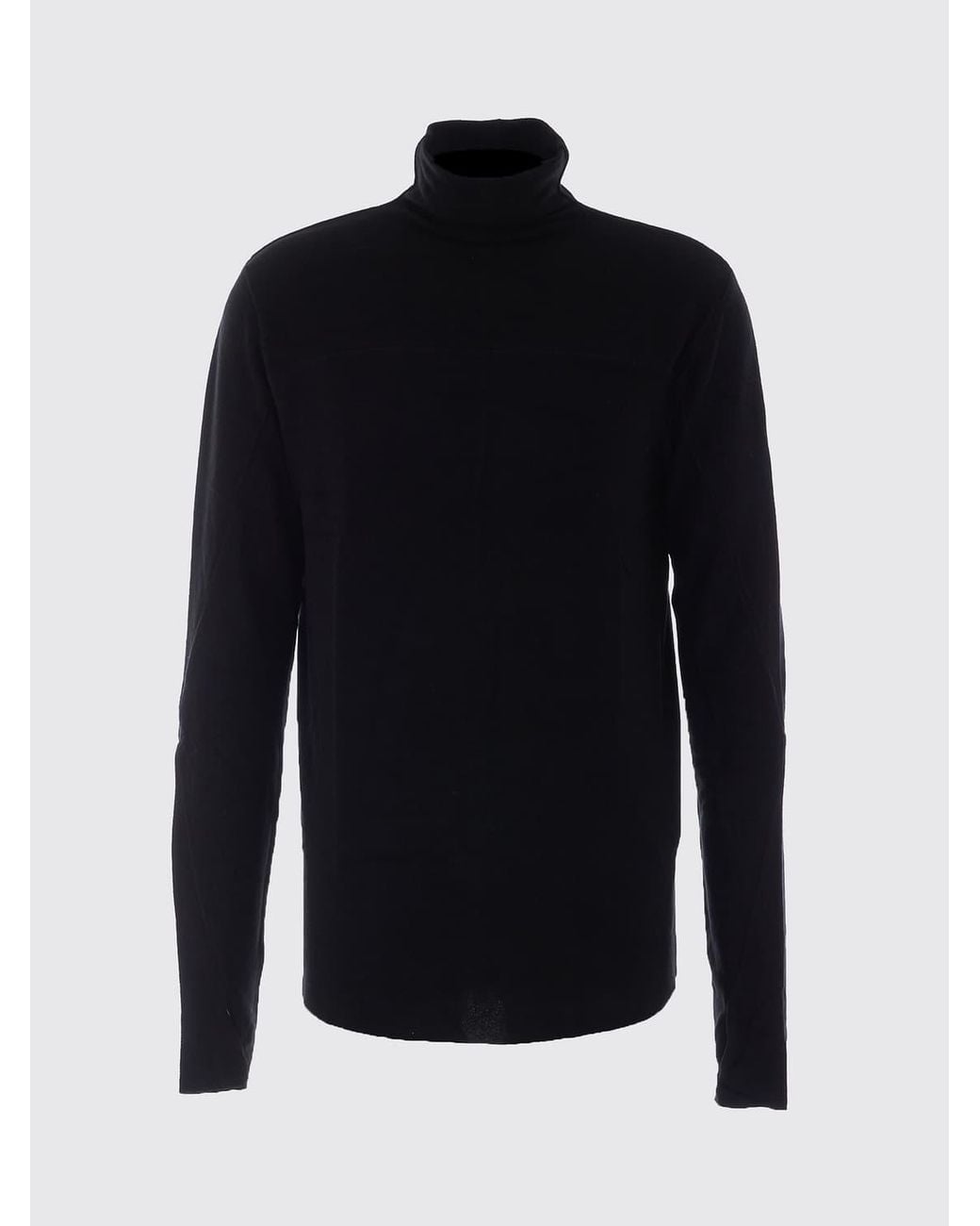 Thom Krom Blue Viscose Roll Neck Jumper With Ribbed Trims for men