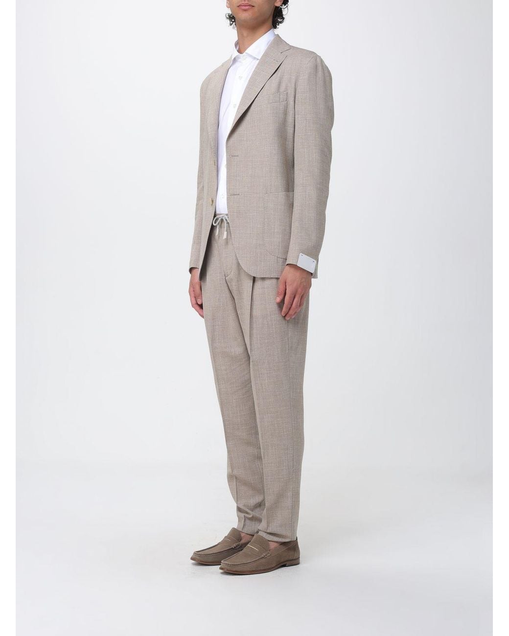 Eleventy Gray Single-Breasted Virgin Wool And Cashmere Dress for men