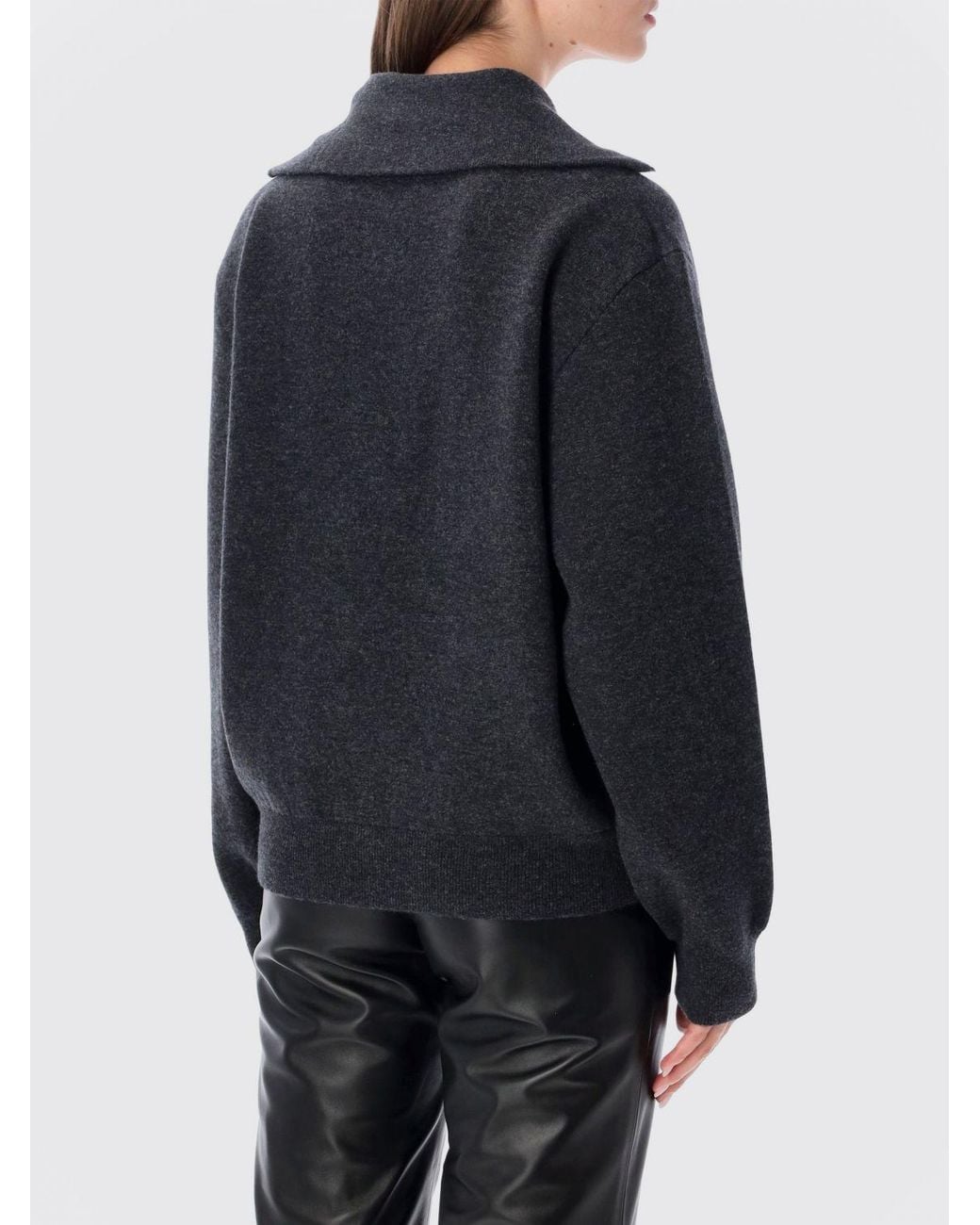 Rohe Blue Half-Zip Turtleneck Jumper