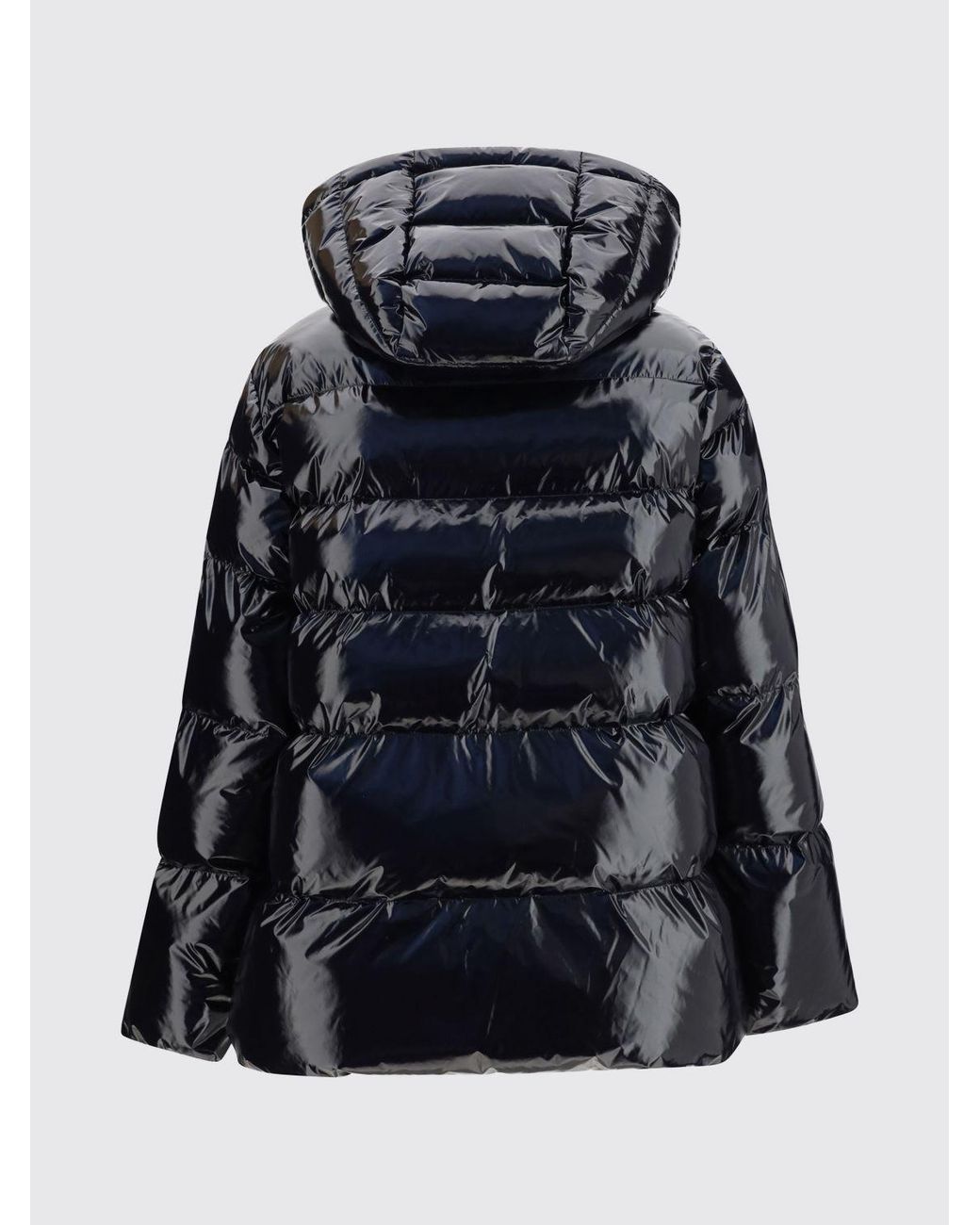 Pinko Black Quilted Waterproof Nylon Short Puffer Jacket With Hood And Elasticated Cuffs