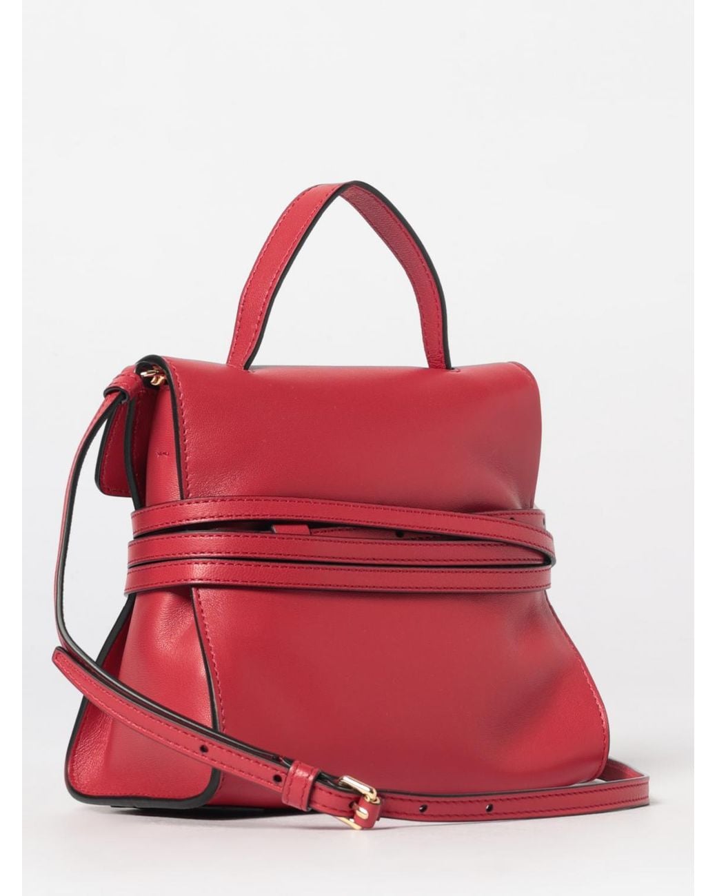 Moschino Couture Red Tie Me Leather Bag