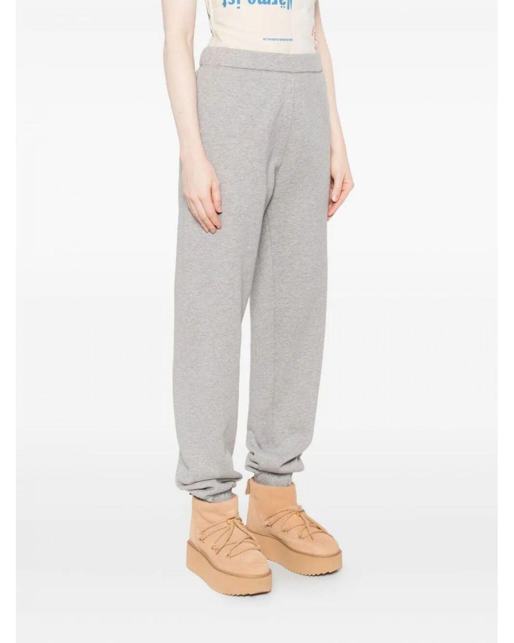 The Attico Gray Cotton Jogging Pants