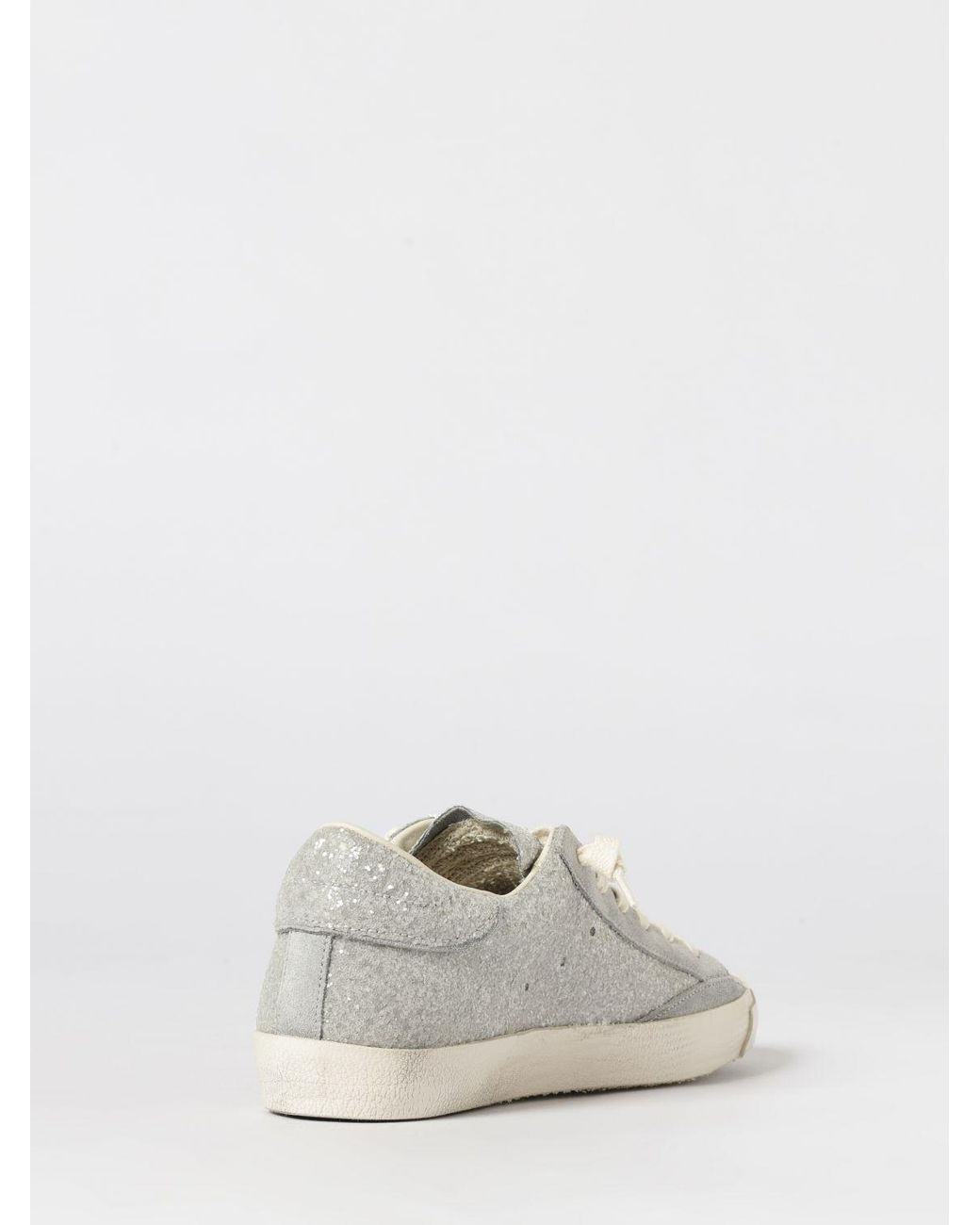 Philippe Model White Niedrige Sneaker Aus Leder Und Stoff Mit Glitzer Und Stickerei
