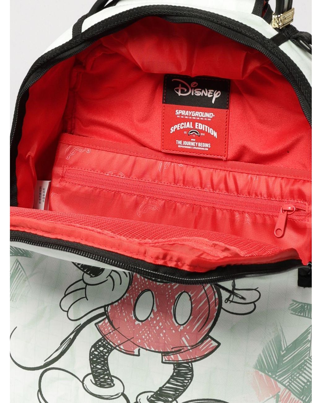 Sprayground Multicolor Disney Old School Mickey Sketch Print Backpack With Shark Logo for men