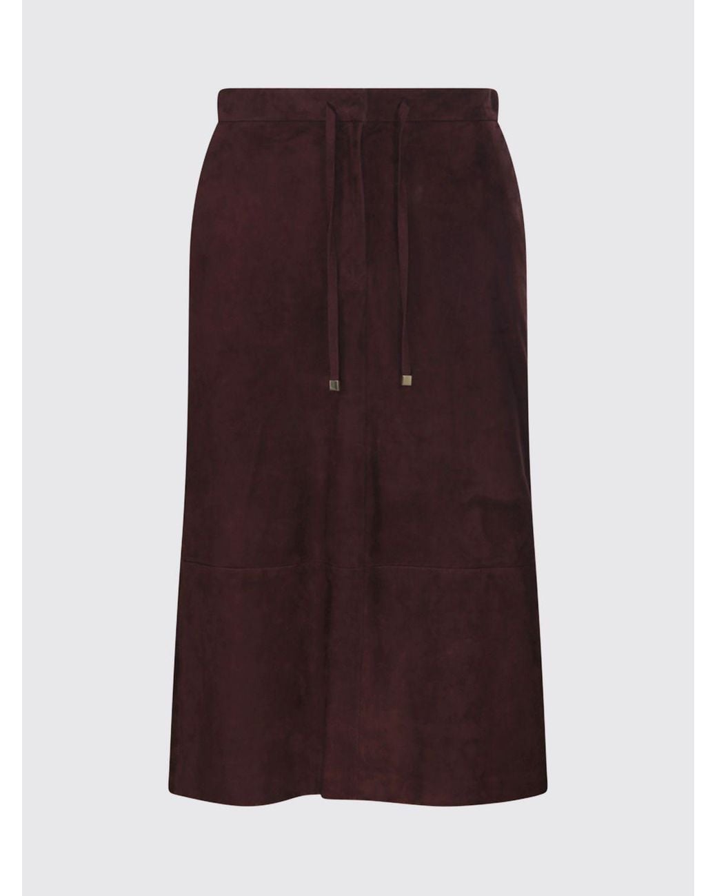 Max Mara Purple A-Line Midi Skirt
