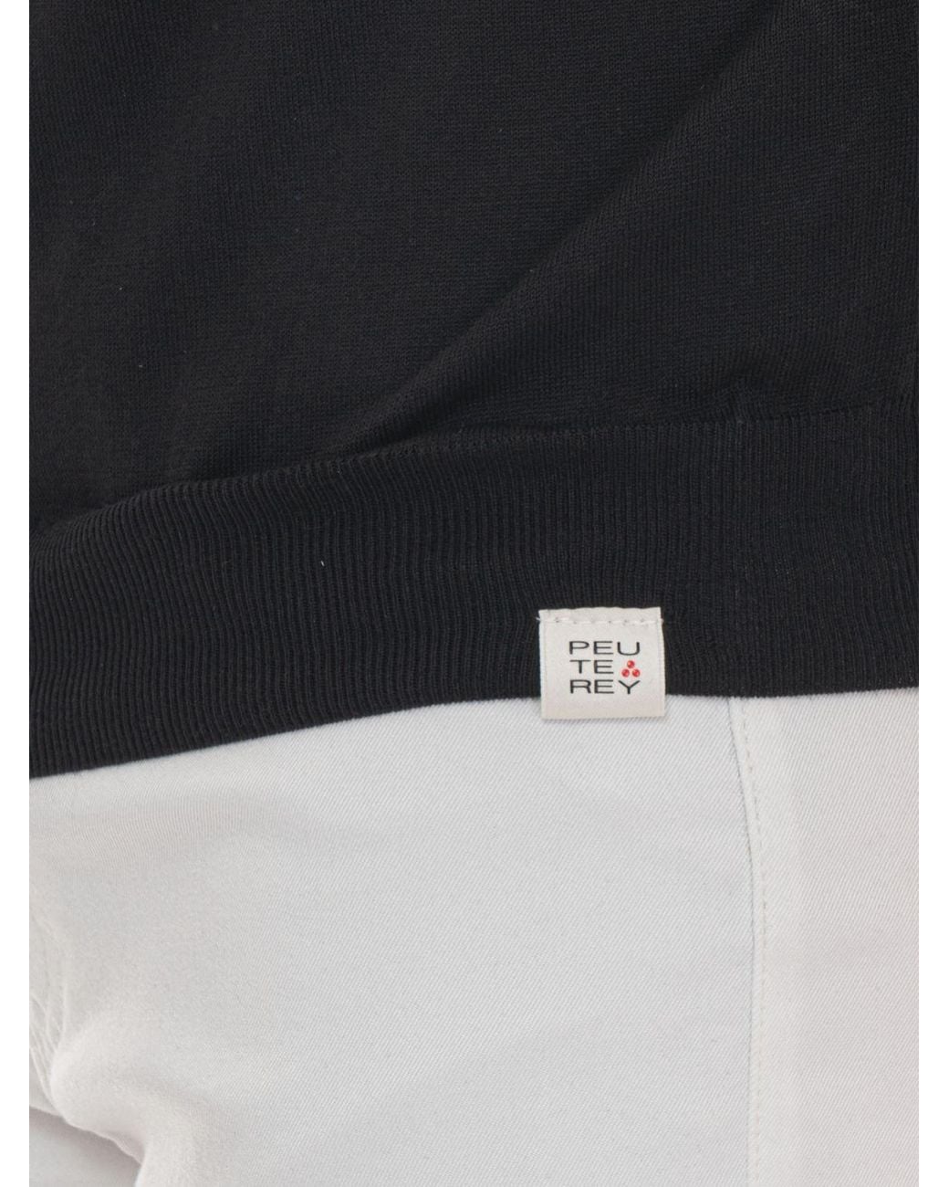 Peuterey Basic-Rundhalspullover Aus Baumwolle in Black für Herren