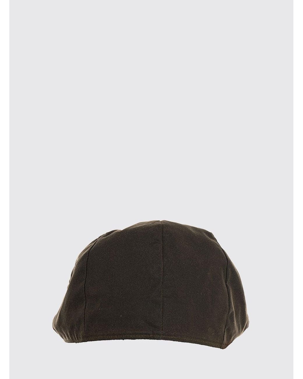 Barbour Brown Classic Waxed Cotton Flat Cap With An Integrated Stiff Visor for men