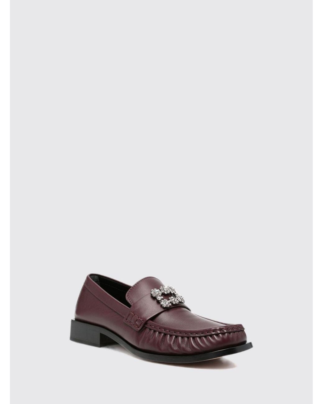 Roger Vivier Brown Viv' Rangers Jewelled Buckle Penny Loafers