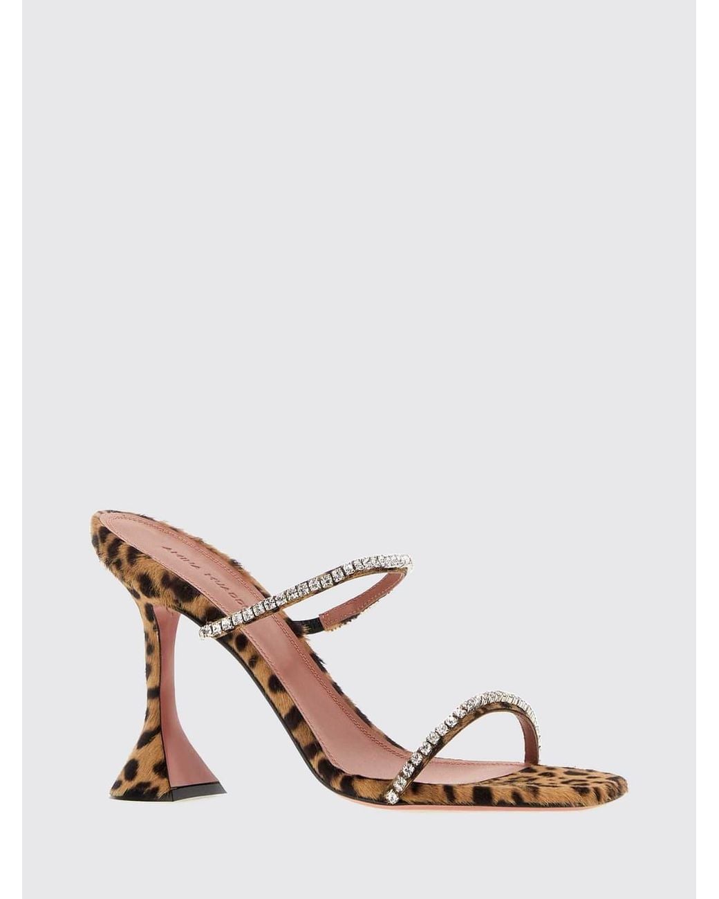 AMINA MUADDI Natural Heeled Sandal