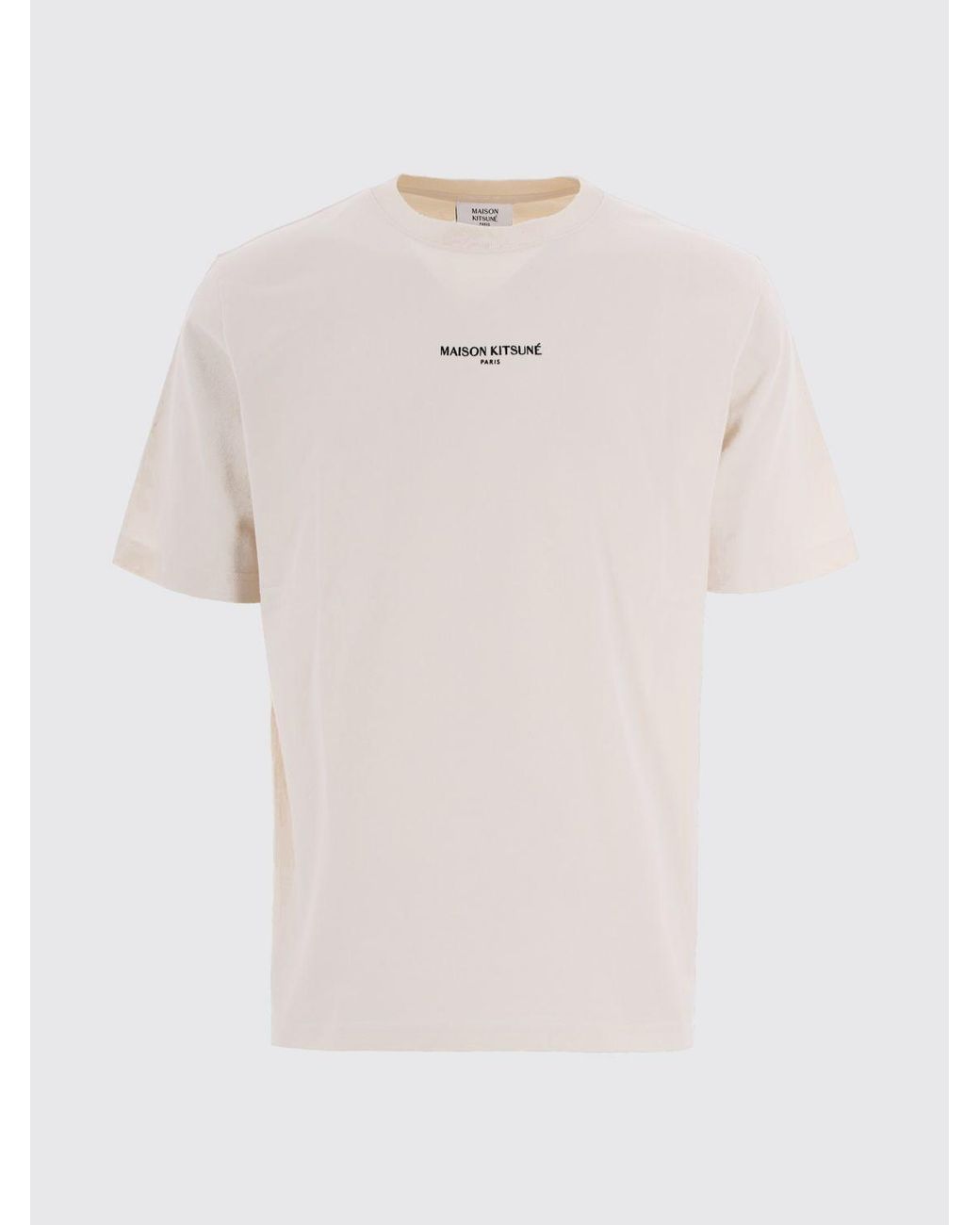 Maison Kitsuné White Maison KitsunÉ Cotton T-Shirt With Mini Logo for men